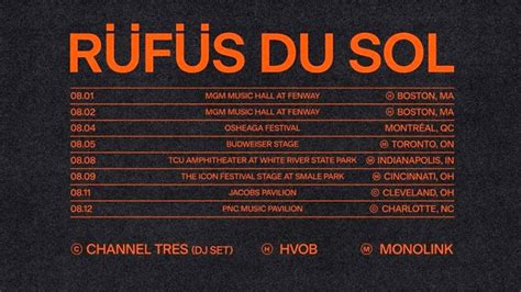 La tournée européenne explosive de RÜFUS DU SOL : Musique électronique et paysages grandioses !